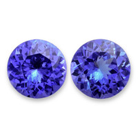 3.00 Ct.Tw.Total Carat Weight Violetish Blue Tanzanite Pair from Tanzania Video