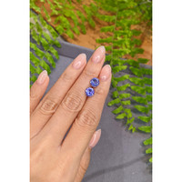 3.00&nbsp;Ct.Tw.Total Carat Weight Violetish Blue Tanzanite Pair from Tanzania Life Style