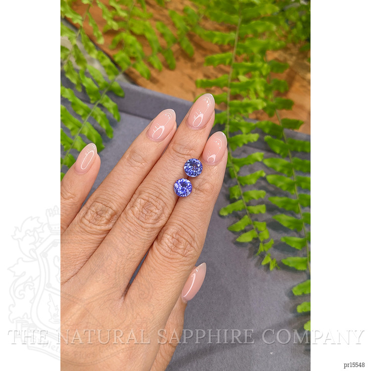3.00 Ct.Tw. Violetish Blue Tanzanite Pair from Tanzania