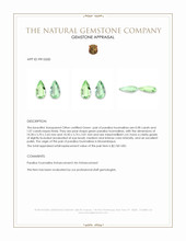 2.05 Ct.Tw.Total Carat Weight Green Paraiba Tourmaline Pair from Mozambique Appraisal