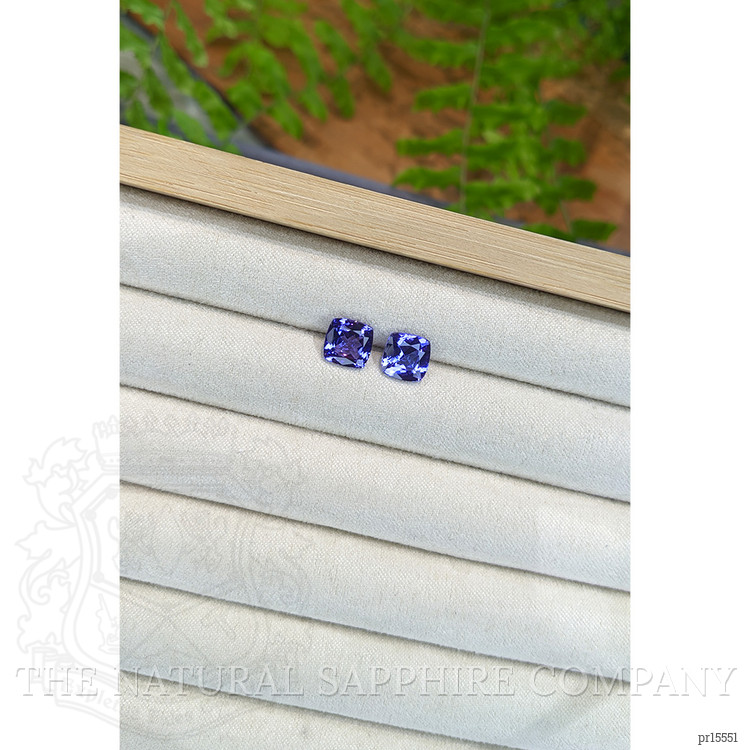 3.79 Ct.Tw. Violetish Blue Tanzanite Pair from Tanzania