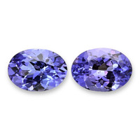 1.64&nbsp;Ct.Tw.Total Carat Weight Violetish Blue Tanzanite Pair from Tanzania Video