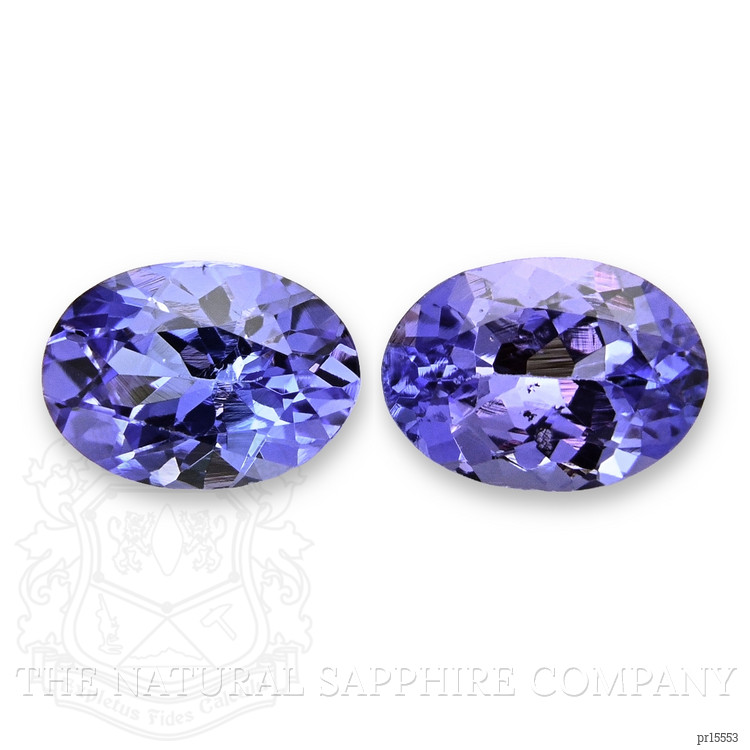 1.64 Ct.Tw. Violetish Blue Tanzanite Pair from Tanzania