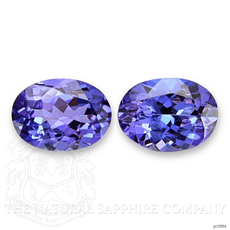 2.05 Ct.Tw. Violetish Blue Tanzanite Pair from Tanzania
