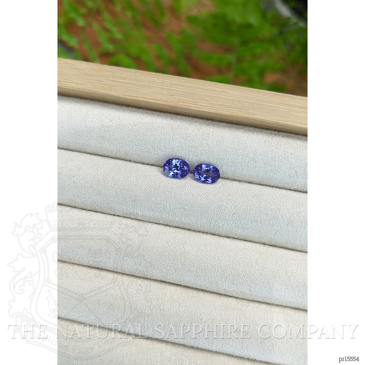 2.05 Ct.Tw. Violetish Blue Tanzanite Pair from Tanzania