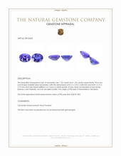 2.76 Ct.Tw.Total Carat Weight Violetish Blue Tanzanite Pair from Tanzania Appraisal
