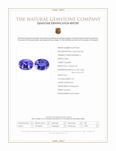 2.76&nbsp;Ct.Tw.Total Carat Weight Violetish Blue Tanzanite Pair from Tanzania Scan Report