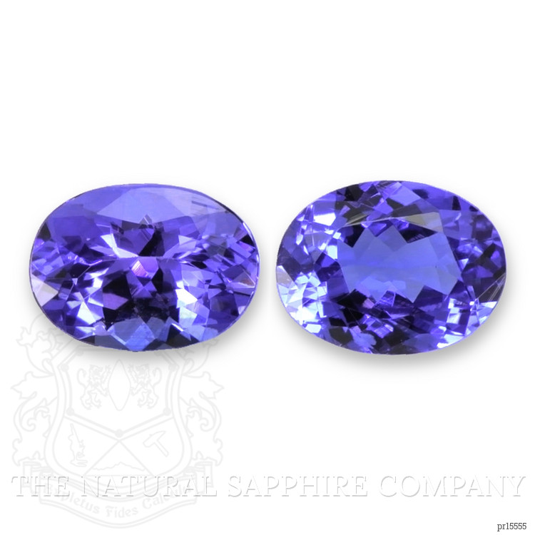 2.76 Ct.Tw. Violetish Blue Tanzanite Pair from Tanzania