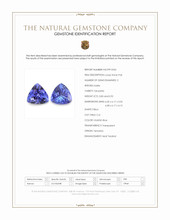 1.75&nbsp;Ct.Tw.Total Carat Weight Violetish Blue Tanzanite Pair from Tanzania Scan Report