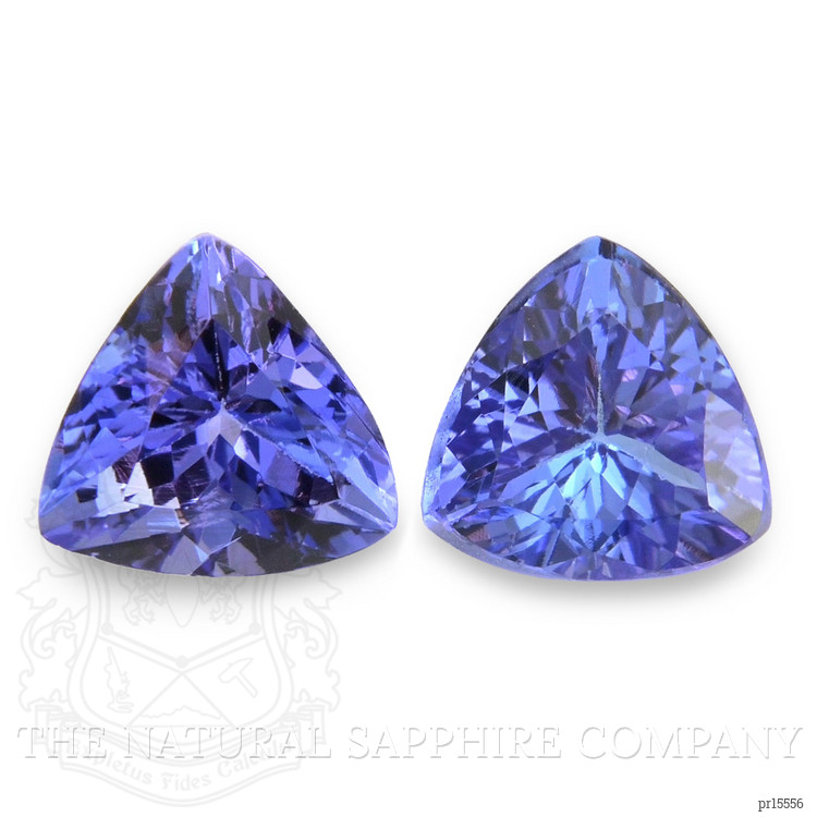 1.75 Ct.Tw. Violetish Blue Tanzanite Pair from Tanzania