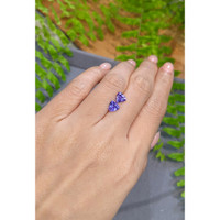 1.75 Ct.Tw.Total Carat Weight Violetish Blue Tanzanite Pair from Tanzania Life Style