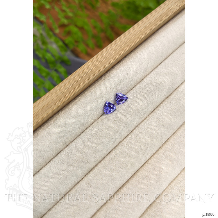 1.75 Ct.Tw. Violetish Blue Tanzanite Pair from Tanzania