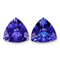 2.28 Ct.Tw.Total Carat Weight Violetish Blue Tanzanite Pair from Tanzania Video