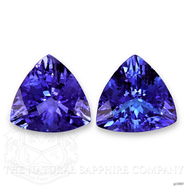 2.28 Ct.Tw. Violetish Blue Tanzanite Pair from Tanzania