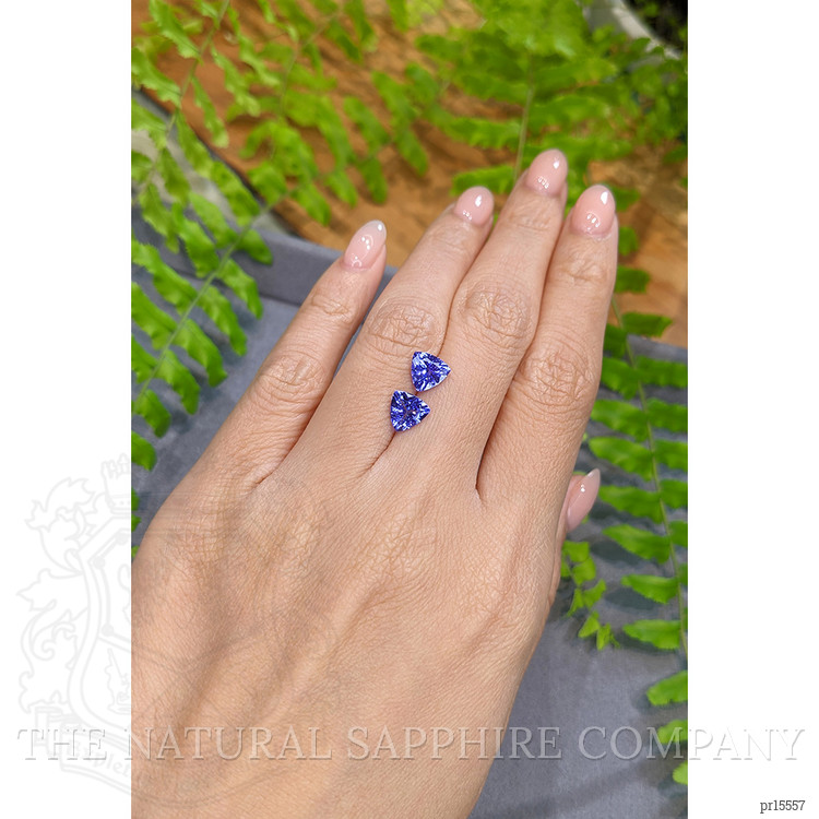 2.28 Ct.Tw. Violetish Blue Tanzanite Pair from Tanzania