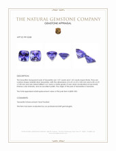 2.50 Ct.Tw.Total Carat Weight Violetish Blue Tanzanite Pair from Tanzania Appraisal