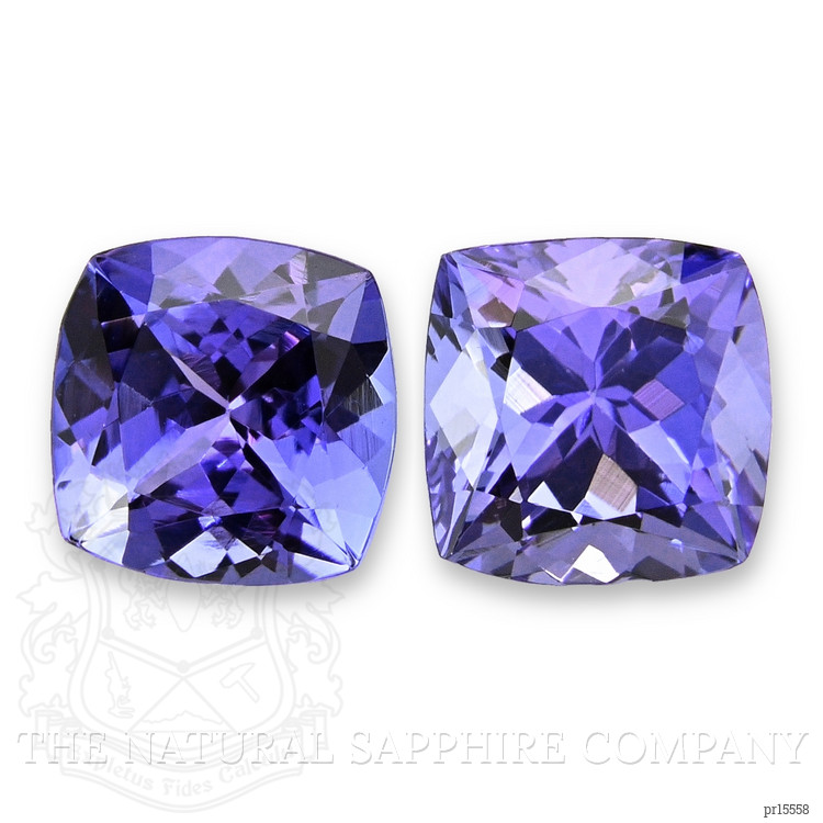 2.50 Ct.Tw. Violetish Blue Tanzanite Pair from Tanzania