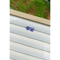 2.50 Ct.Tw.Total Carat Weight Violetish Blue Tanzanite Pair from Tanzania Life Style