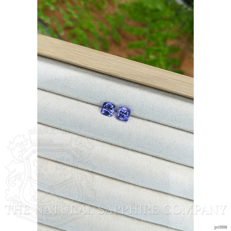 2.50 Ct.Tw. Violetish Blue Tanzanite Pair from Tanzania