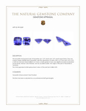 2.88 Ct.Tw.Total Carat Weight Violetish Blue Tanzanite Pair from Tanzania Appraisal