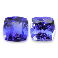 2.88 Ct.Tw.Total Carat Weight Violetish Blue Tanzanite Pair from Tanzania Video