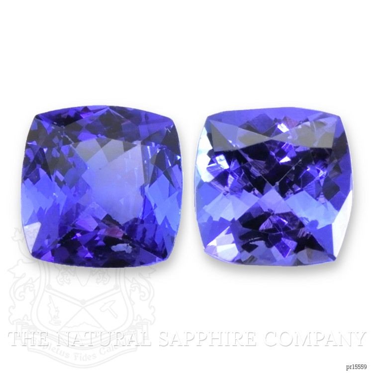 2.88 Ct.Tw. Violetish Blue Tanzanite Pair from Tanzania