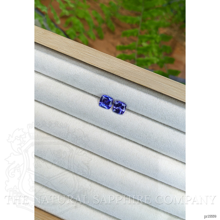 2.88 Ct.Tw. Violetish Blue Tanzanite Pair from Tanzania