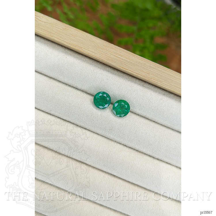 3.81 Ct.Tw. Emerald Pair from Zambia