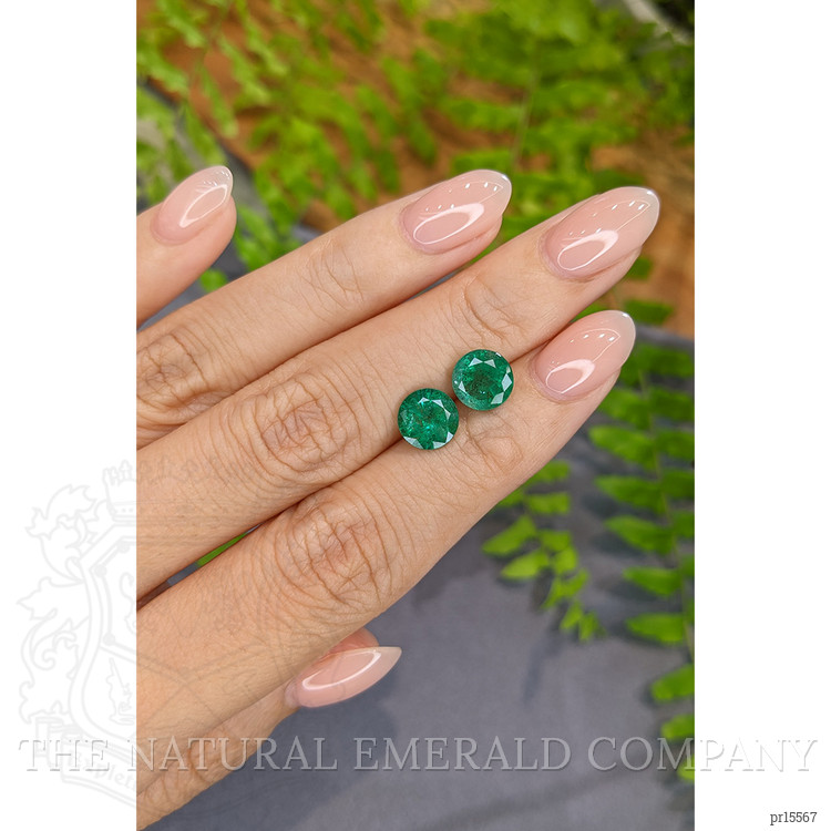 3.81 Ct.Tw. Emerald Pair from Zambia