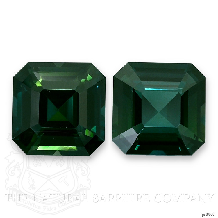4.29 Ct.Tw. Bluish Green Sapphire Pair from Madagascar