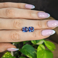4.35&nbsp;Ct.Tw.Total Carat Weight Blue Sapphire Pair from Ceylon (Sri Lanka) Life Style