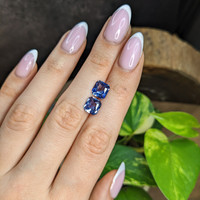 4.35&nbsp;Ct.Tw.Total Carat Weight Blue Sapphire Pair from Ceylon (Sri Lanka) Life Style