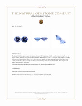 1.03 Ct.Tw.Total Carat Weight Violetish Blue Tanzanite Pair from Tanzania Appraisal