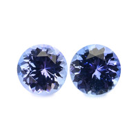 1.03&nbsp;Ct.Tw.Total Carat Weight Violetish Blue Tanzanite Pair from Tanzania Video