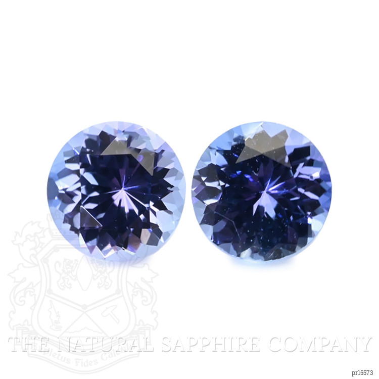 1.03 Ct.Tw. Violetish Blue Tanzanite Pair from Tanzania
