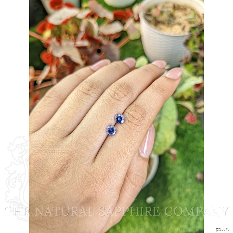 1.03 Ct.Tw. Violetish Blue Tanzanite Pair from Tanzania