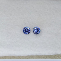 1.03 Ct.Tw.Total Carat Weight Violetish Blue Tanzanite Pair from Tanzania Life Style