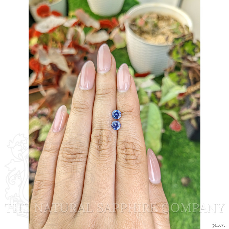 1.03 Ct.Tw. Violetish Blue Tanzanite Pair from Tanzania