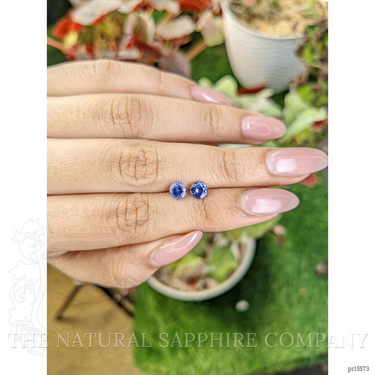 1.03 Ct.Tw. Violetish Blue Tanzanite Pair from Tanzania