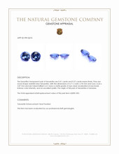0.78 Ct.Tw.Total Carat Weight Violetish Blue Tanzanite Pair from Tanzania Appraisal