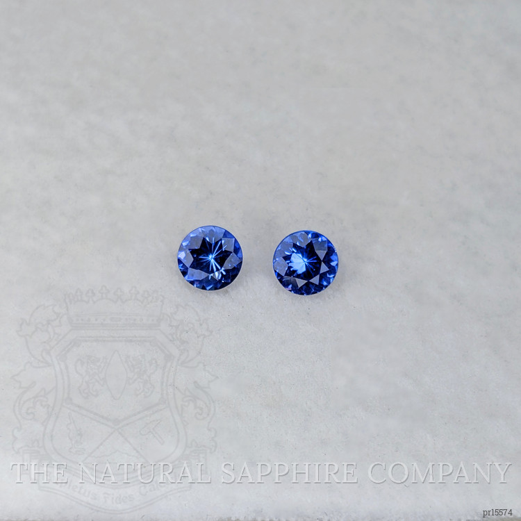 0.78 Ct.Tw. Violetish Blue Tanzanite Pair from Tanzania