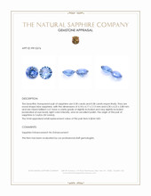 0.66&nbsp;Ct.Tw.Total Carat Weight Blue Sapphire Pair from Ceylon (Sri Lanka) Appraisal