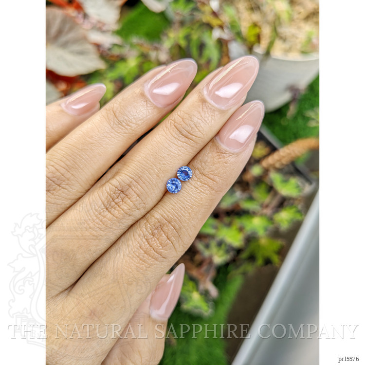 0.66 Ct.Tw. Blue Sapphire Pair from Ceylon (Sri Lanka)