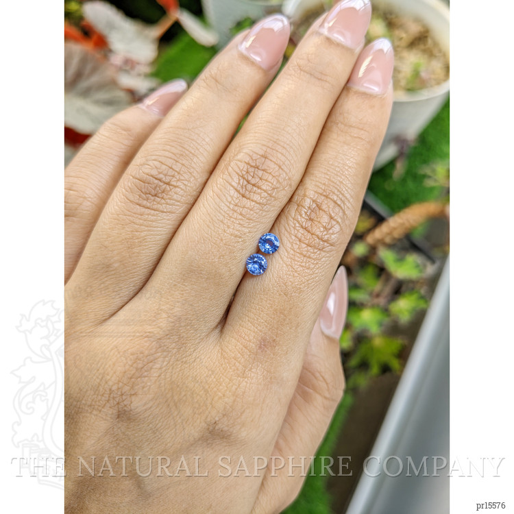 0.66 Ct.Tw. Blue Sapphire Pair from Ceylon (Sri Lanka)