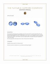 0.60&nbsp;Ct.Tw.Total Carat Weight Blue Sapphire Pair from Ceylon (Sri Lanka) Appraisal