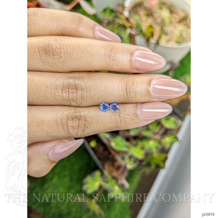 0.60 Ct.Tw. Blue Sapphire Pair from Ceylon (Sri Lanka)