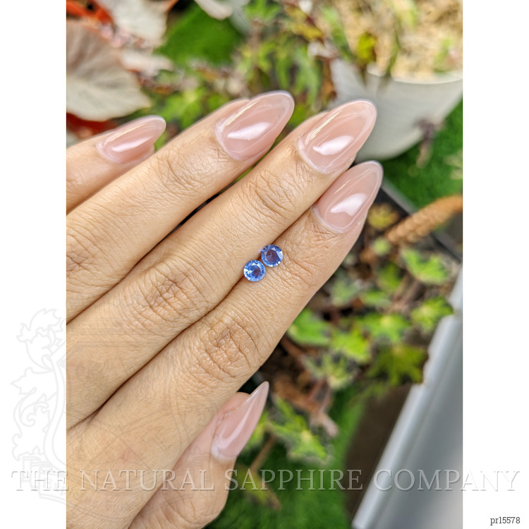 0.60 Ct.Tw. Blue Sapphire Pair from Ceylon (Sri Lanka)