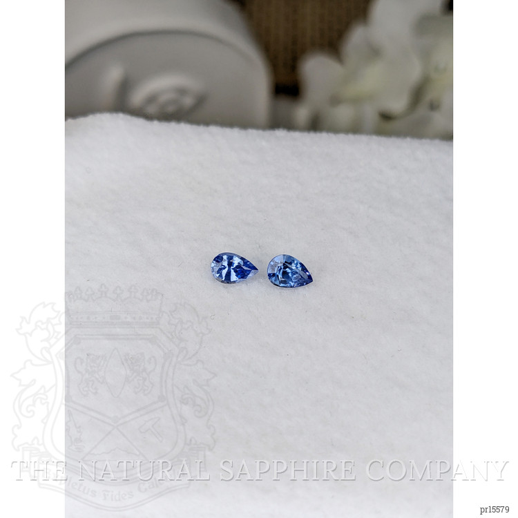 0.71 Ct.Tw. Blue Sapphire Pair from Ceylon (Sri Lanka)