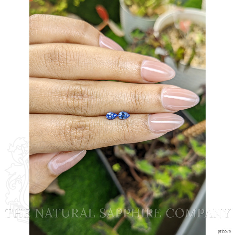 0.71 Ct.Tw. Blue Sapphire Pair from Ceylon (Sri Lanka)