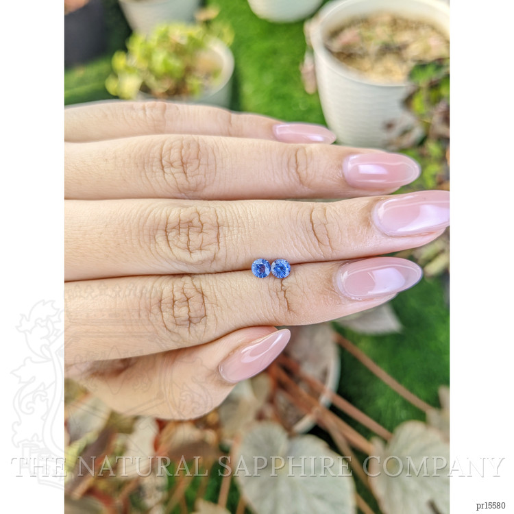 0.59 Ct.Tw. Blue Sapphire Pair from Ceylon (Sri Lanka)